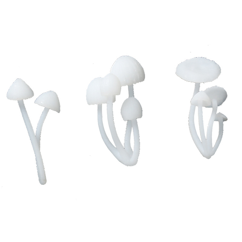 DIY Crystal Gutta Percha Forest Landscape Marine Jellyfish Series Fillers 3D Mini Mushroom Model