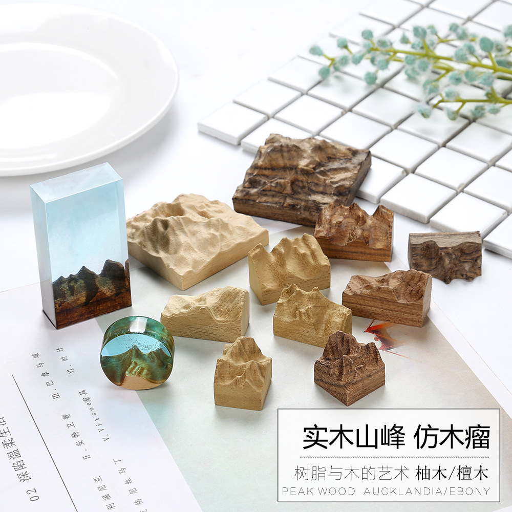 DIY crystal drop rubber accessories mountain model mold stubble simulation xueshanfeng wooden tumor 