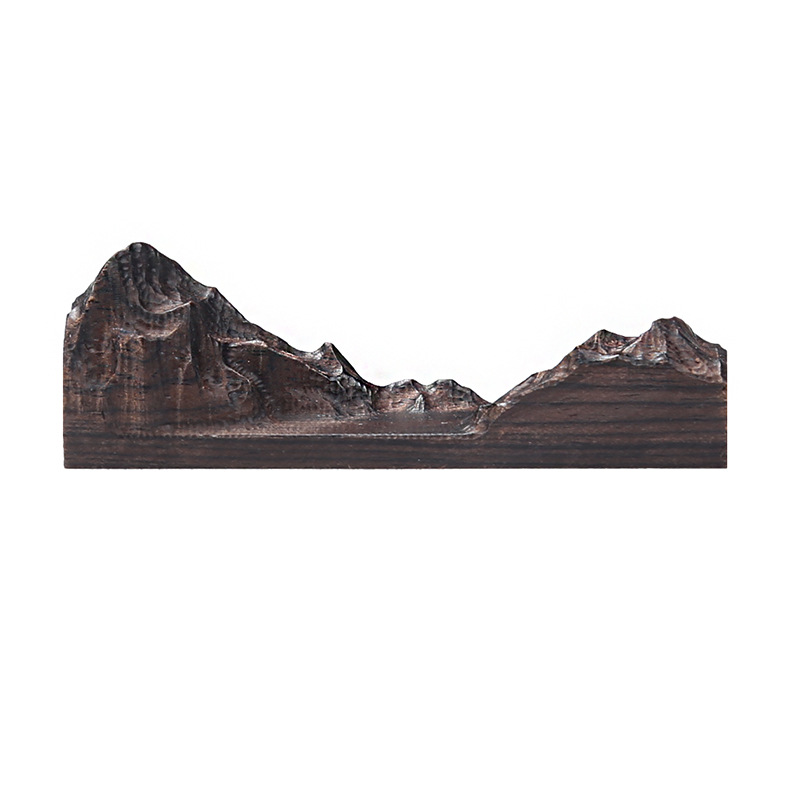 DIY Hand Made DIY Crystal Drop Glue Lovers Gift Haivow Mountain Peak Landscape Solid Wood Bracelet Pendant