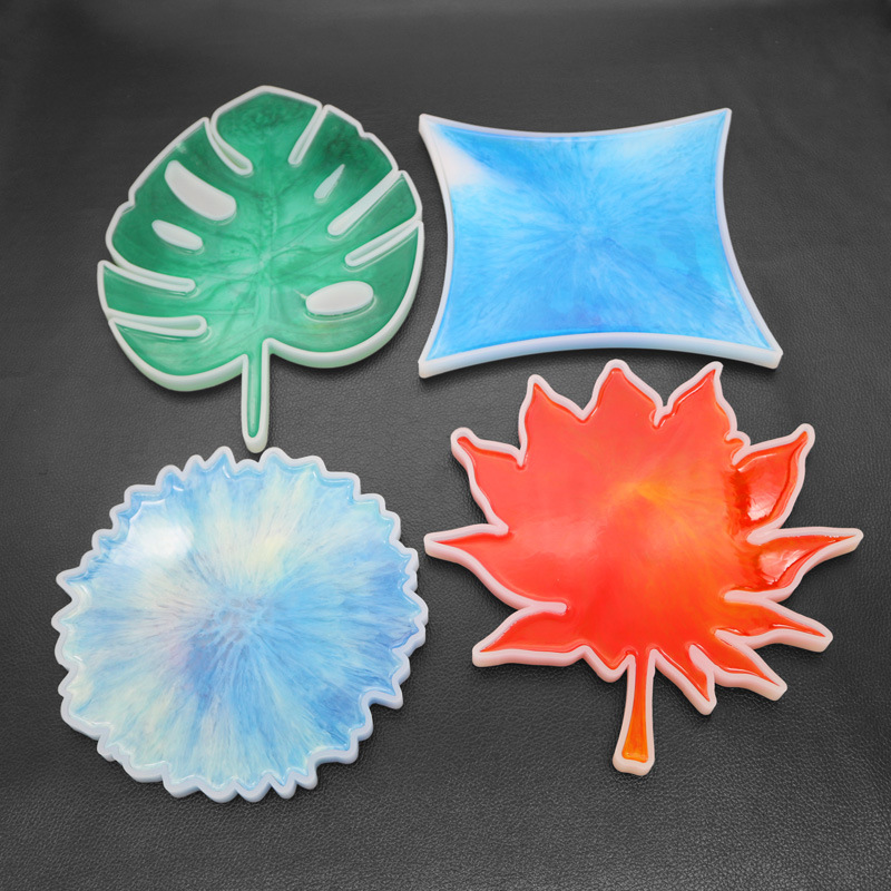 DIY Crystal Drop Glue Silicone Mold Cup Pad Mold Leaf Maple Leaf Diamond Handmade Mirror