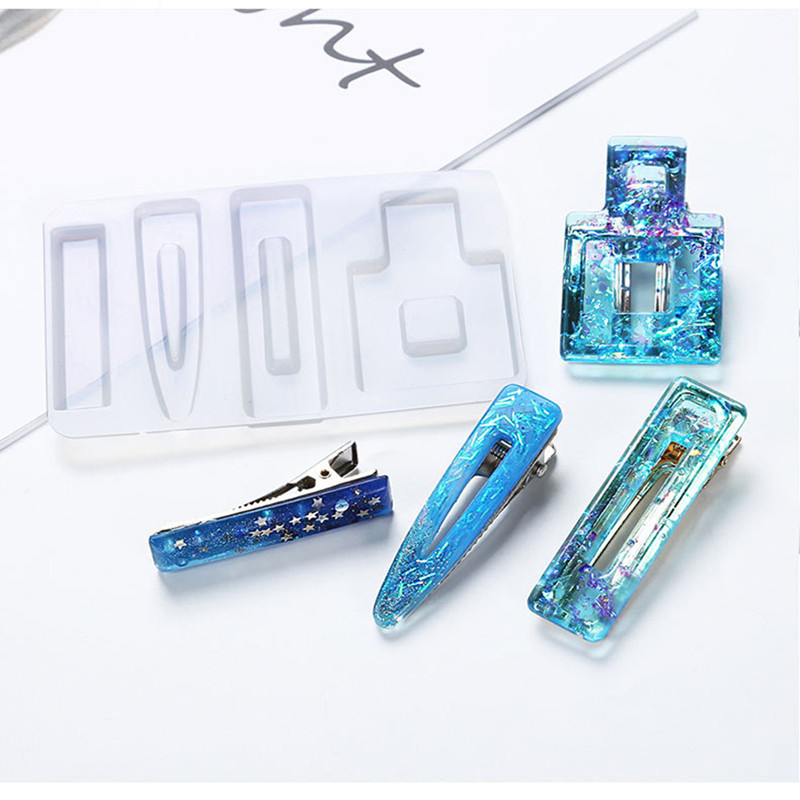 Crystal UV Drop DIY Creative Gift Handmade Jewelry Headdress Water Drop Square Hairpin Silicone Mold