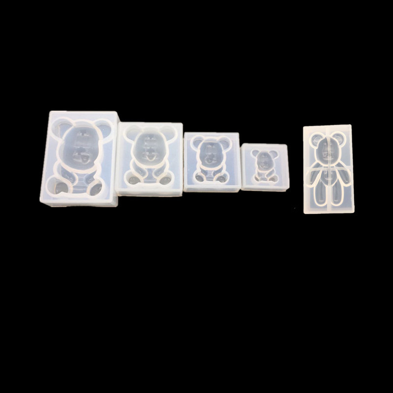 Crystal Drop Glue Semi-solid Silicone Mold DIY Jewelry Handmade Small Bear Big Violent Bear Pendant