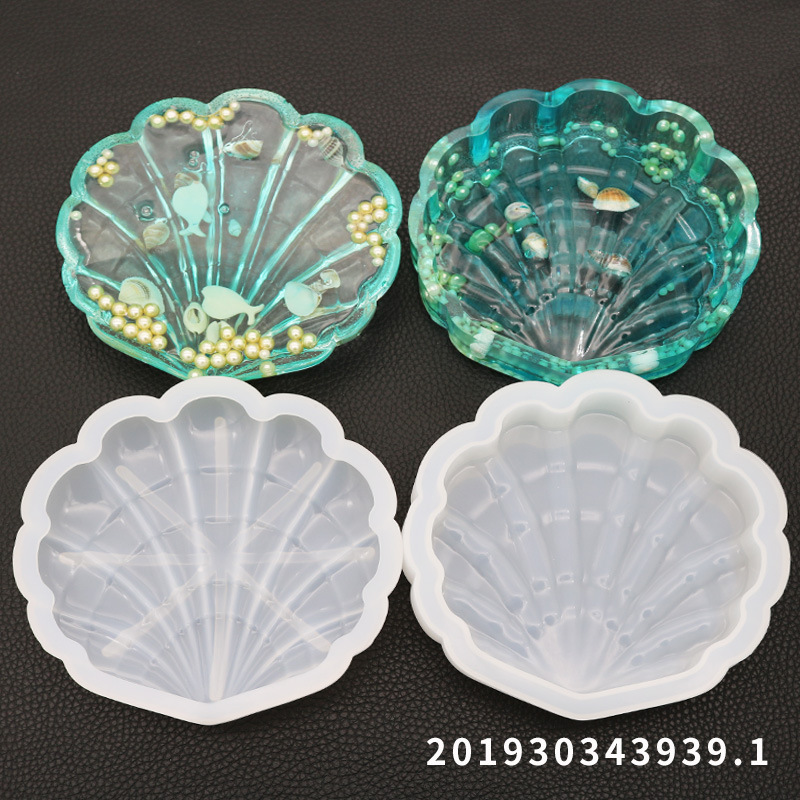Crystal Drop Mold Shell Storage Box Mold Swing Table Resin Silicone Mold
