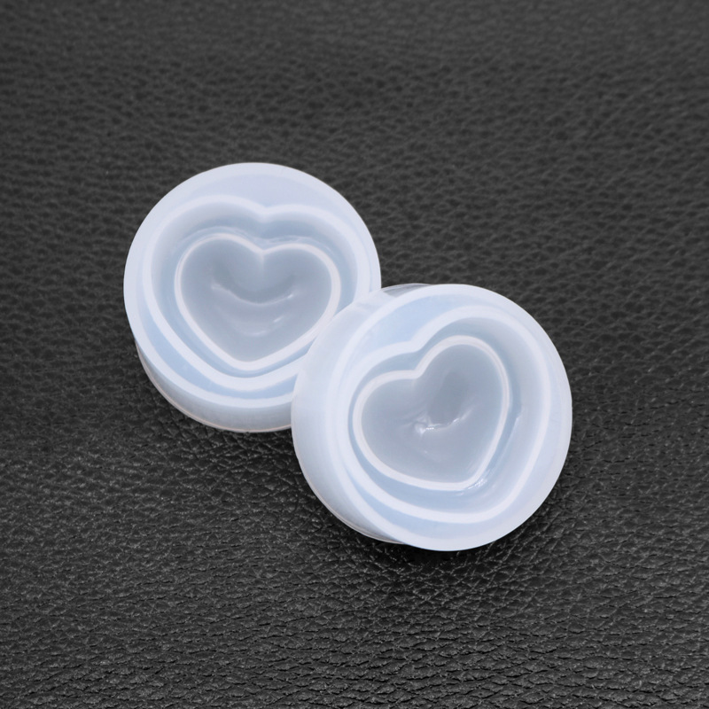 DIY Crystal Drop Gel Silicone Mold Love Double Love Resin Mold Hand Mirror Pendant