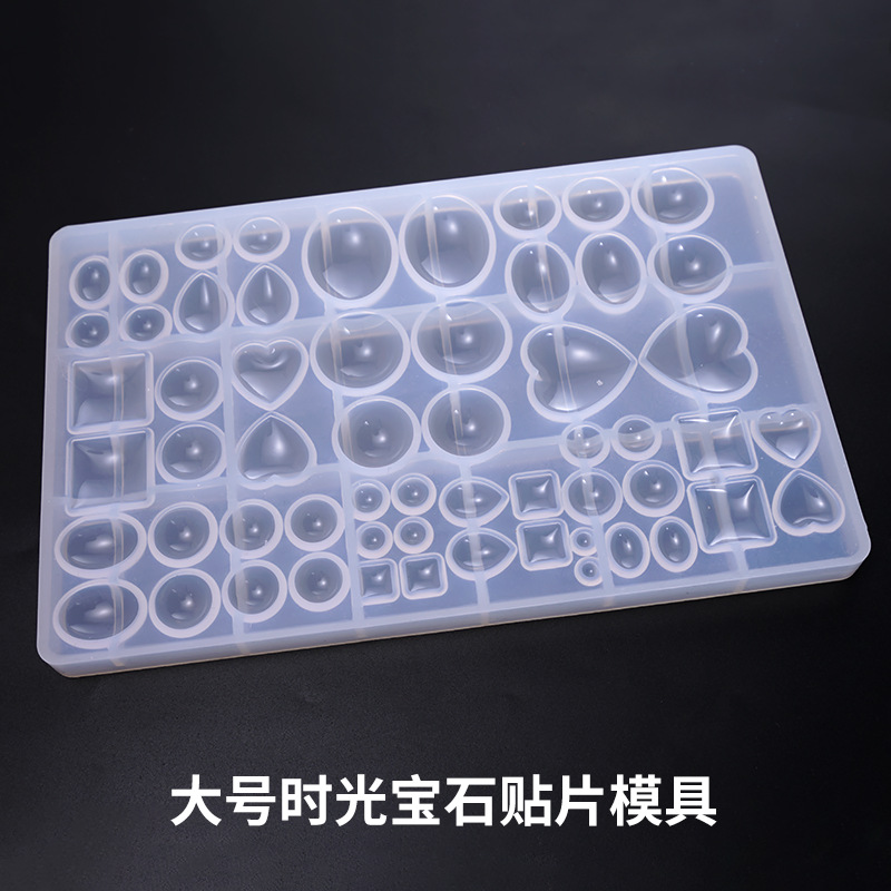 DIY Crystal Adhesive Drop Mold Time Gem Patch Pendant Silicone Grinding Tool Style and Size