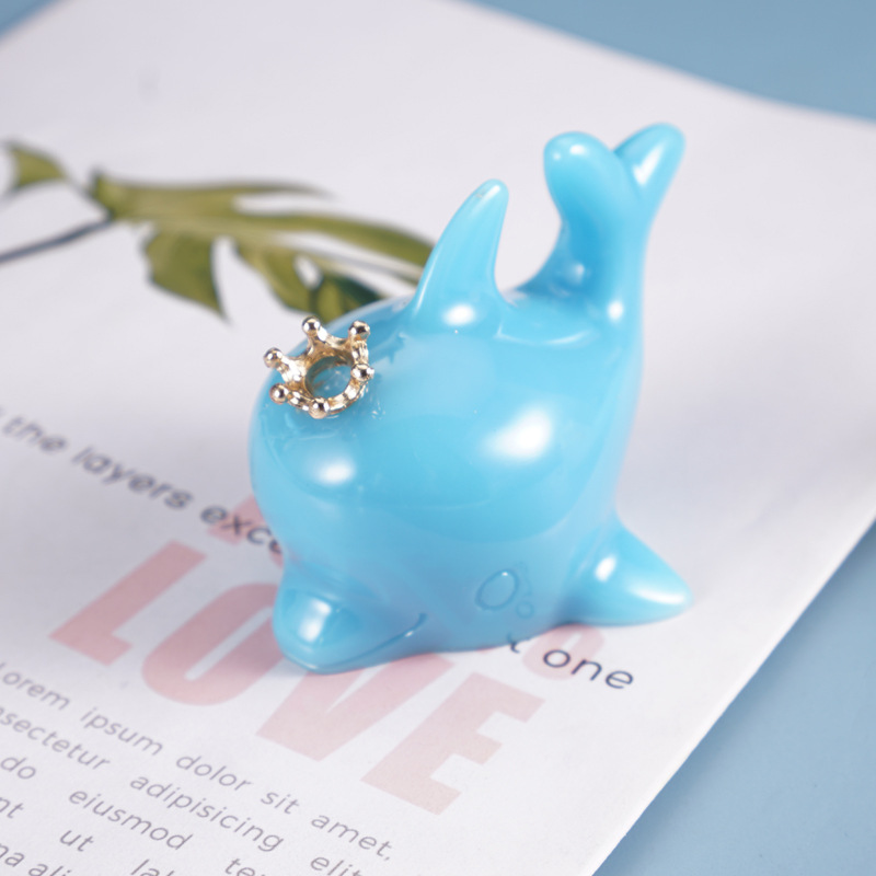 DIY Crystal Glue Mould 3D 3D Dolphin Cartoon Lovely Ornament Decoration Silicone Mold Wholesale