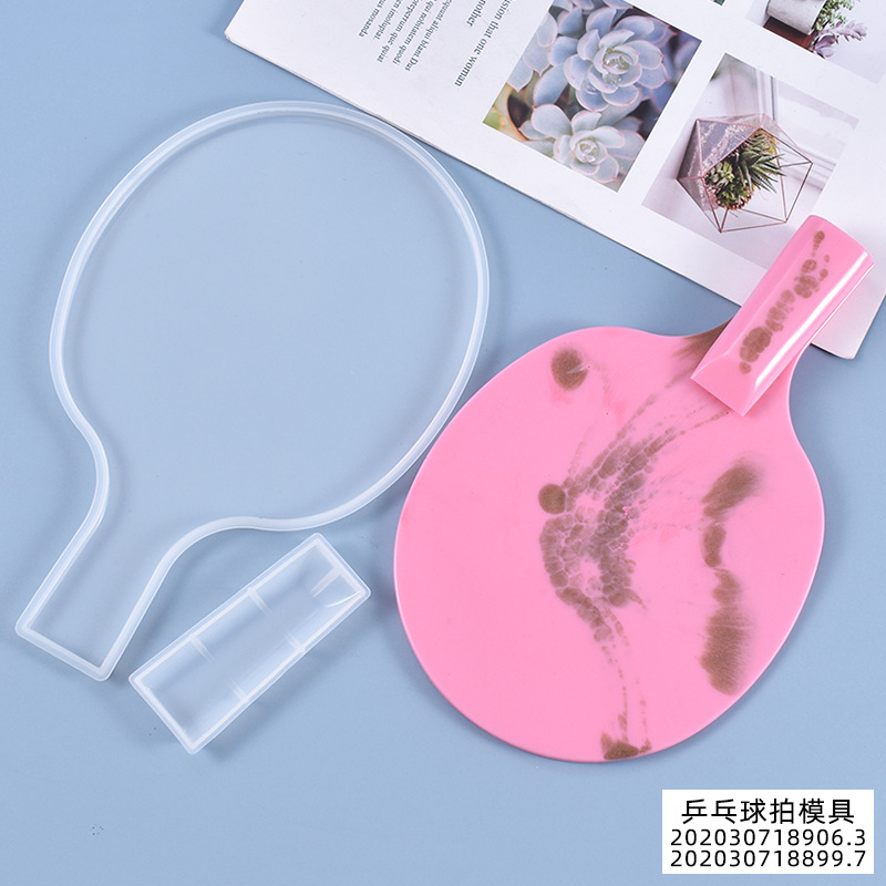 DIY Crystal Gutta Percha Mold Self Made Personality Good Looking Table Tennis Racket Silicone Mold Spot Wholesale