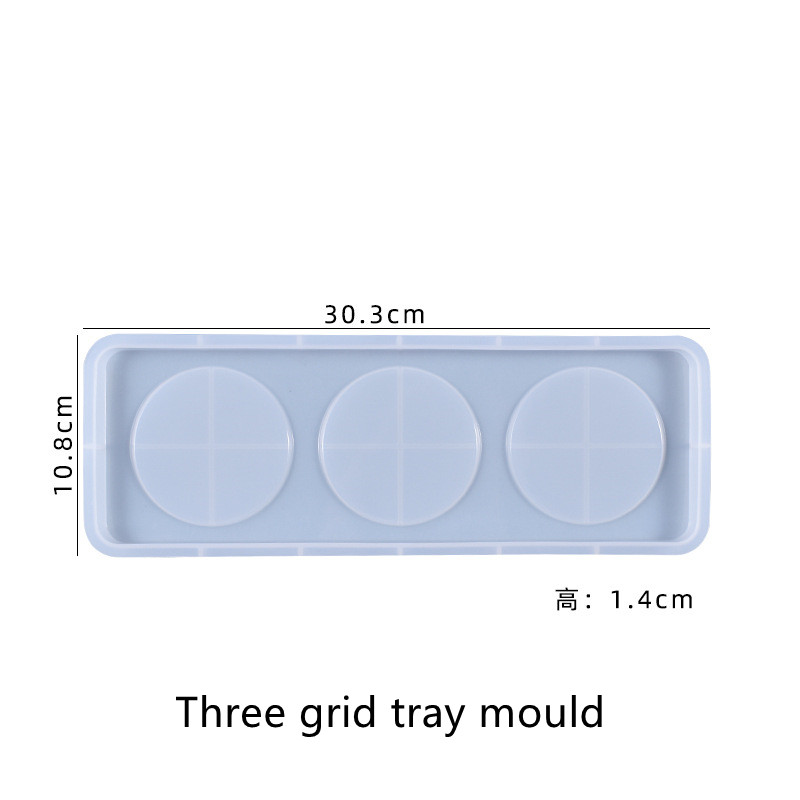 DIY Crystal Epoxy Mold Three Grid Wine Bottle Wine Glass Tray Silicone Mold Amazon Hot Push