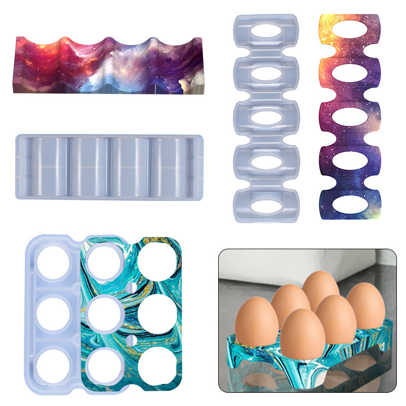 DIY Crystal Epoxy Mold Creative Practical Beverage Rack Wine Rack Egg Rack Silicone Mold