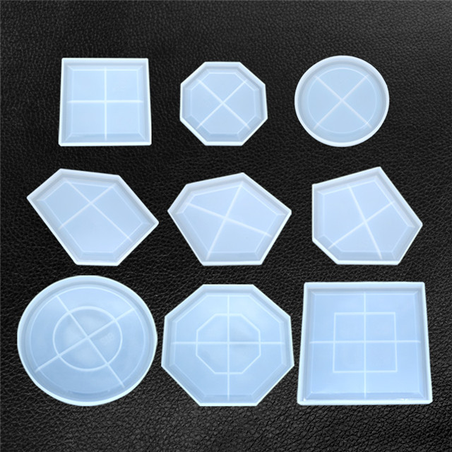Diy Crystal Glue Mould Irregular Geometric Coaster Hand-made MirrorTable Multi-specification