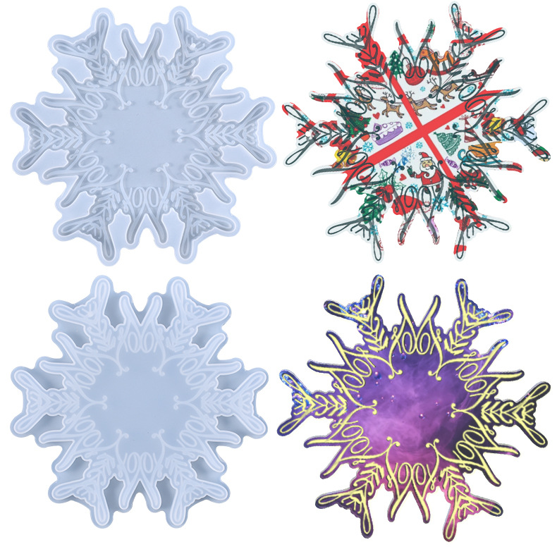 DIY Crystal Drop Mold Snowflake Hanging Coaster Multi Purpose Silicone Mold