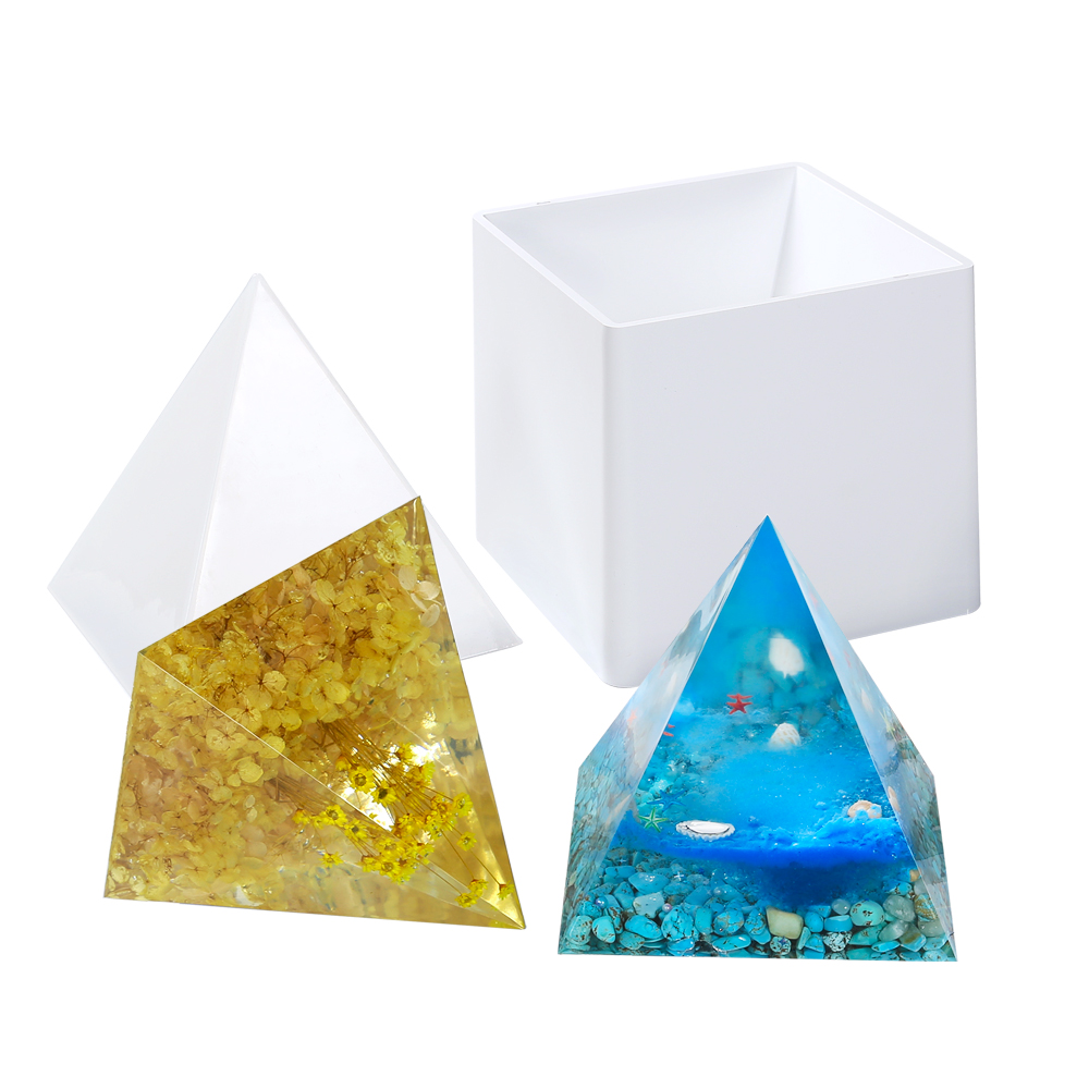 DIY Super Llarge Pyramid Mold AB Crystal Gutta Percha Resin Silicone Mold Gypsum Cement Concrete Crystal Abrasive