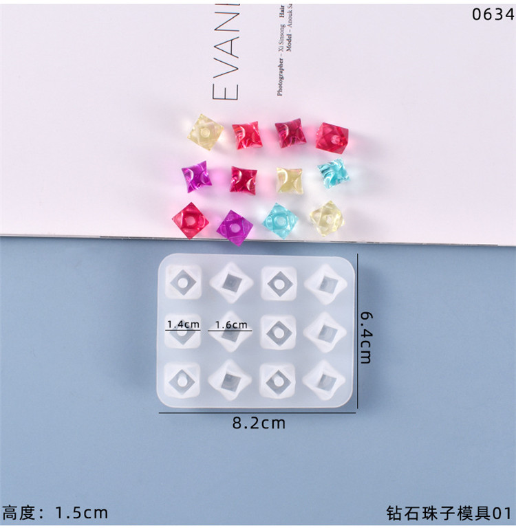 Ready to ShipIn Stock Fast Dispatch Diy Crystal Glue Mold Cut Surface Arc Diamond Beads Hanging BeadsSilica Gel Mold