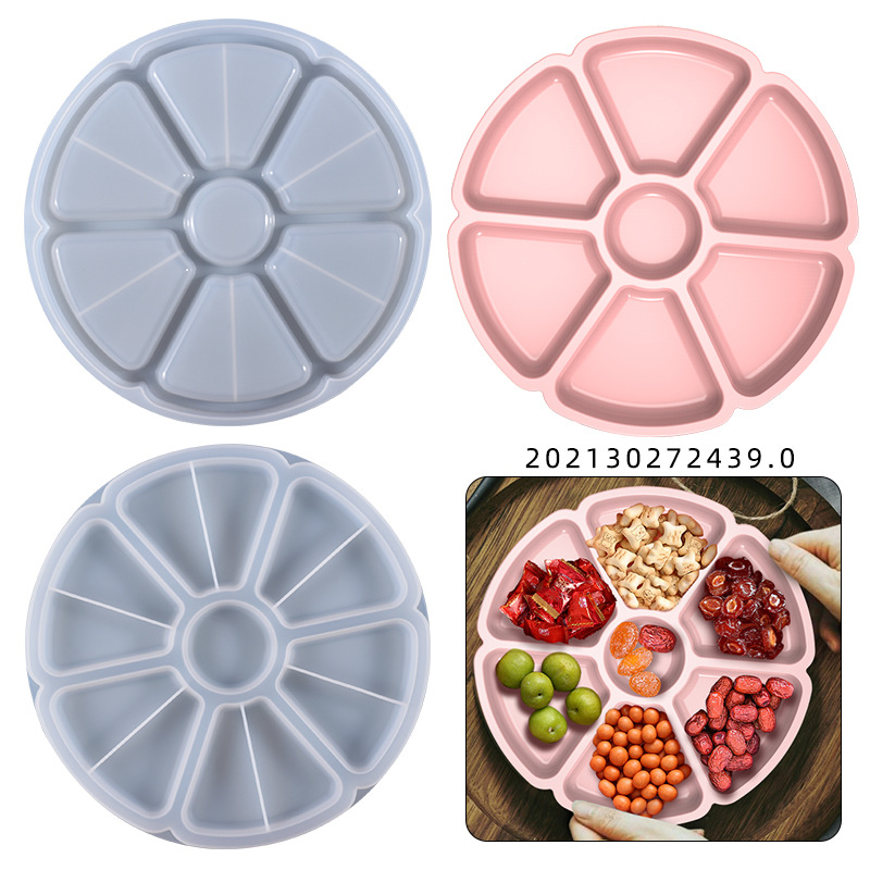 DIY Crystal Epoxy Mold Creative Petal Storage Tray Nut Plate Silicone Mold