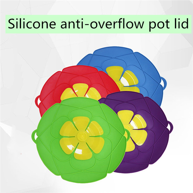 Silicone Anti-overflow Pot Cover Kitchen Multi-function Household Porridge Anti-overflow Pot Artifact