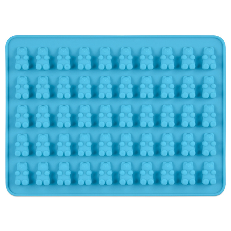 Cartoon Bear Chocolate Mould 50 Hole Bear Silicone Gumball Mould Bear Biscuit Mould