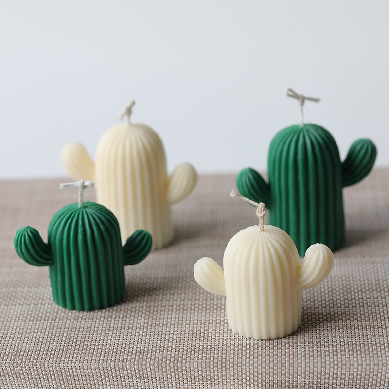 3D Cactus Candle Mold Meaty Korean INS Homemade Handmade Candle DIY Material Plaster Chocolate Mold