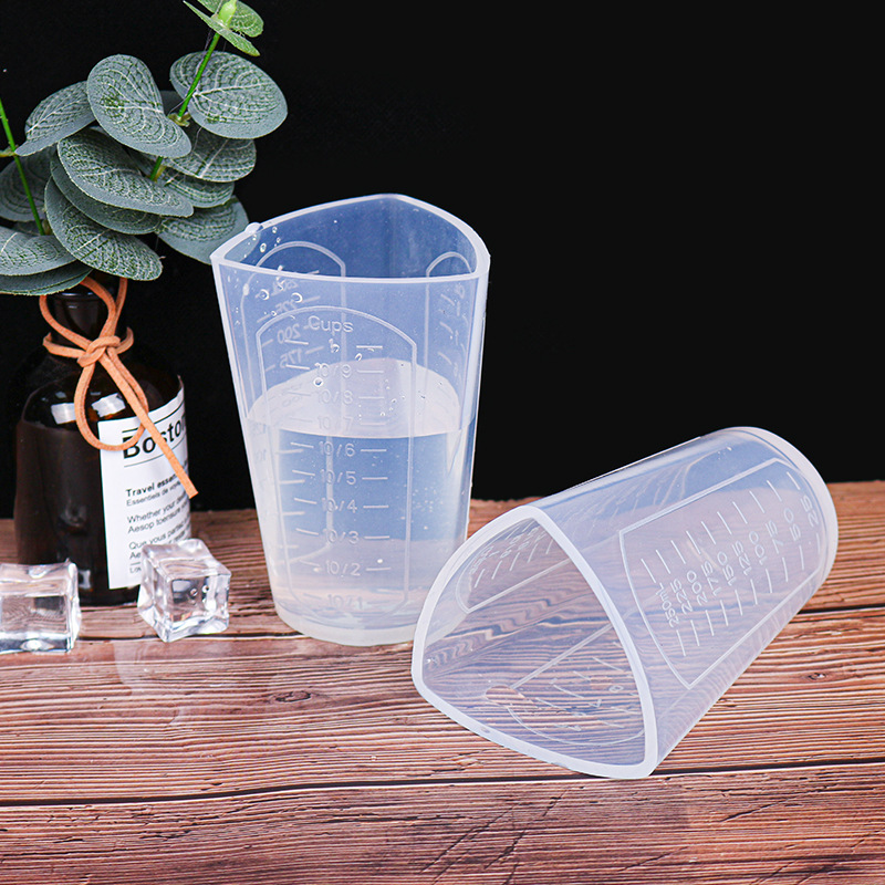 DIY Epoxy Mold High Transparent Triangular Measuring Cup Silicone Mold Amazon Hot Selling Candle Handmade Soap