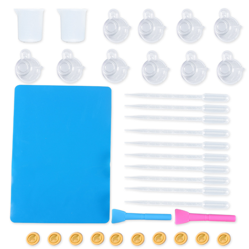 DIY Crystal Epoxy Silicone Pad Set Silicone Set Manual Mirror Set 18 Tool Resin Mold
