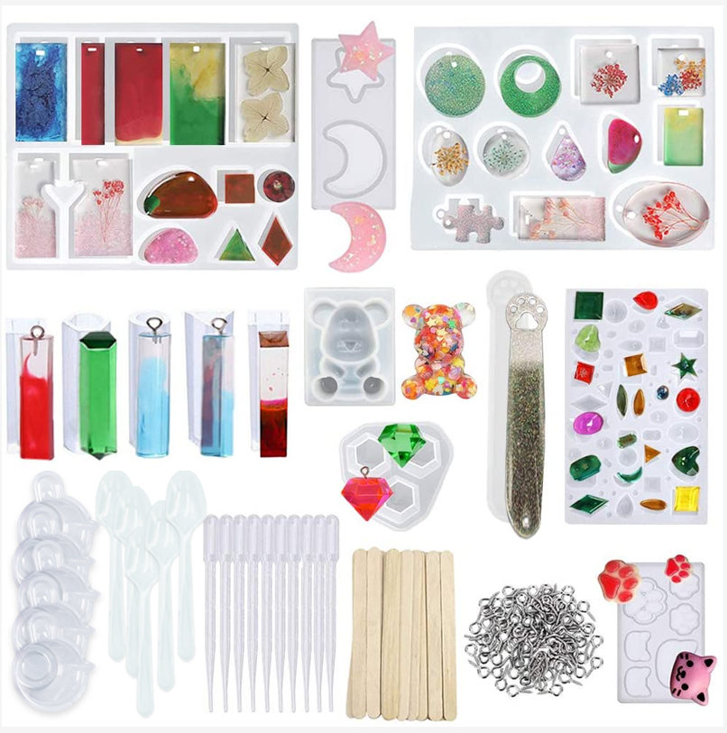 148 pcs silicon molds for resin jewelry Tools Set for DIY Jewelry Decoration Craft Making kit chocolate silicone mold