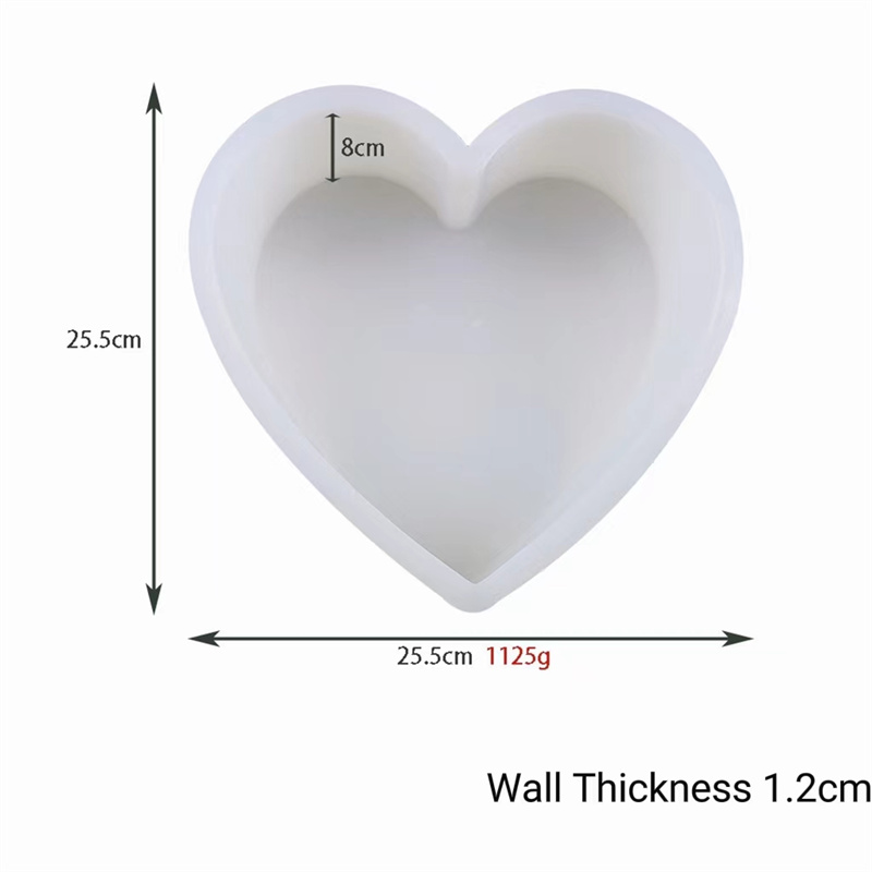 Heart shape epoxy resin silicone mold mould three-dimensional geometric silicone  mould