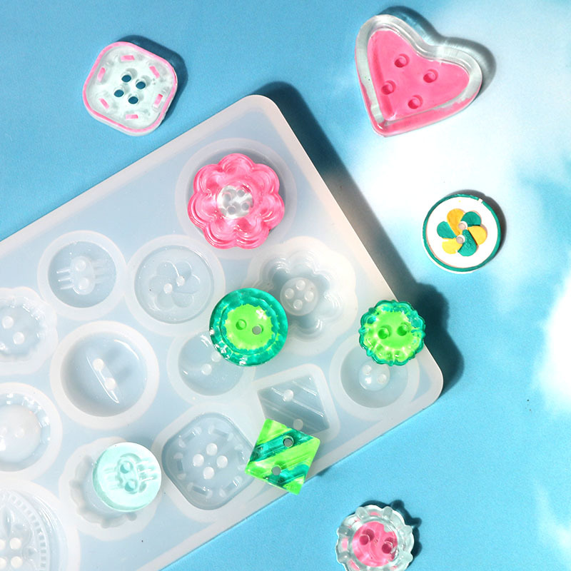 Various Buttons, Plastic Molds, Earrings, Bags, Clothing, Silicone Molds, Brooches, Accessories