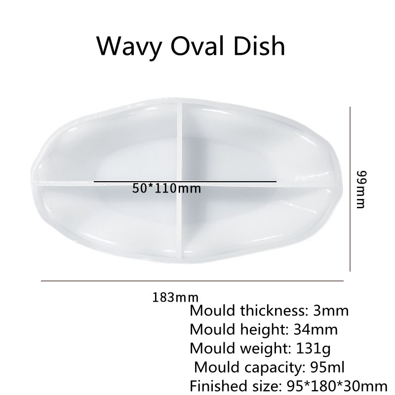 Diy Wavy Dish Glue Mold Home Plate Silicone Mold