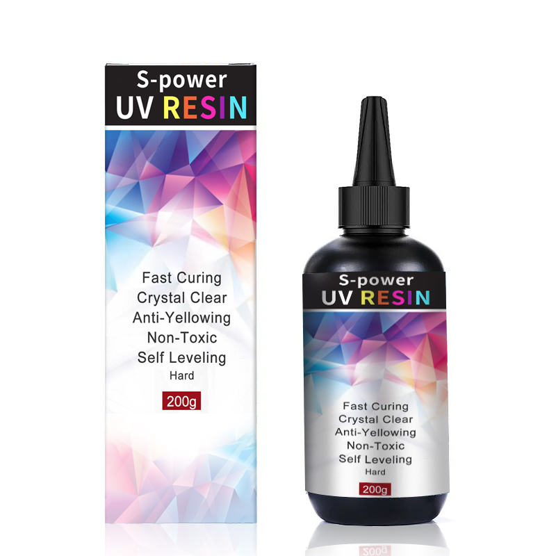 UV Resin for High-Quality Crafts and Jewelry - Crystal Clear, Self-Leveling, and Easy to Use 200g