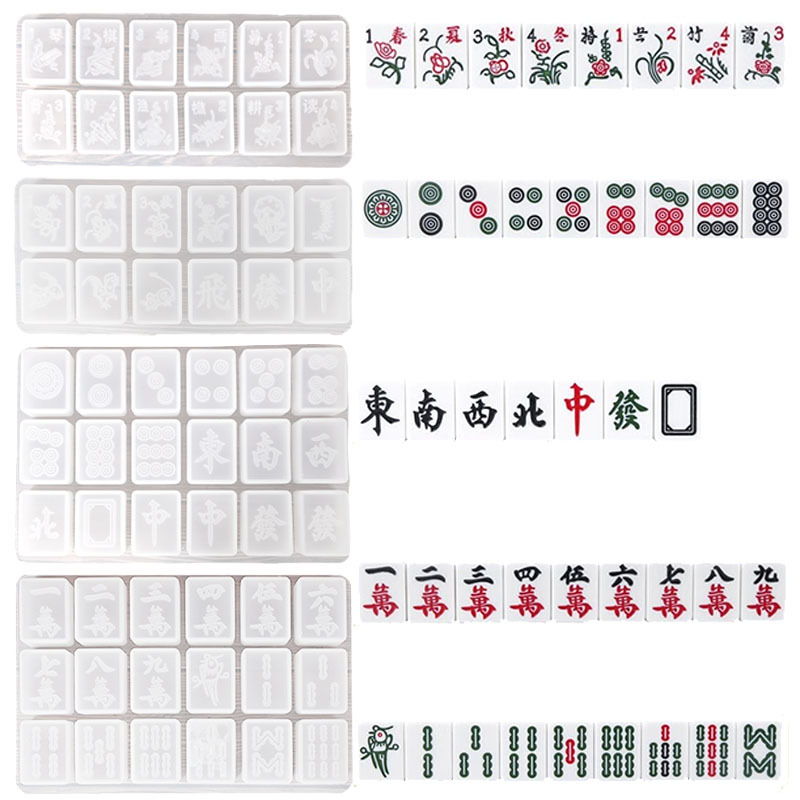DIY Drip Mahjong Molds 46 42 38 North And South Mahjong Silicone Molds
