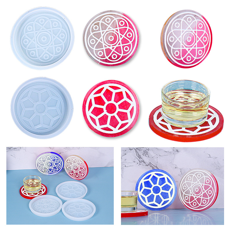 DIY Chinese Coaster Drip Rubber Mold Amazon Resin Silicone Mold
