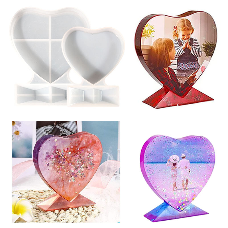 DIY Drip Rubber Mold Photo Frame Ornament Size Love Photo Frame Silicone Mold