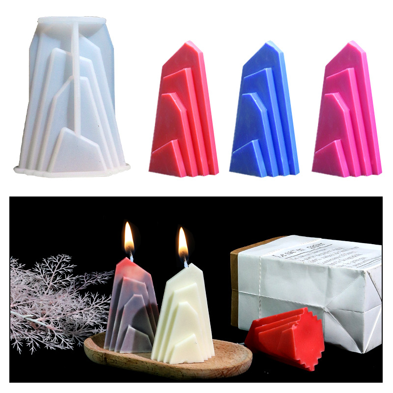 DIY Drip Rubber Mold Ink Mountain Candle Silicone Mold Mirror Resin Ornaments