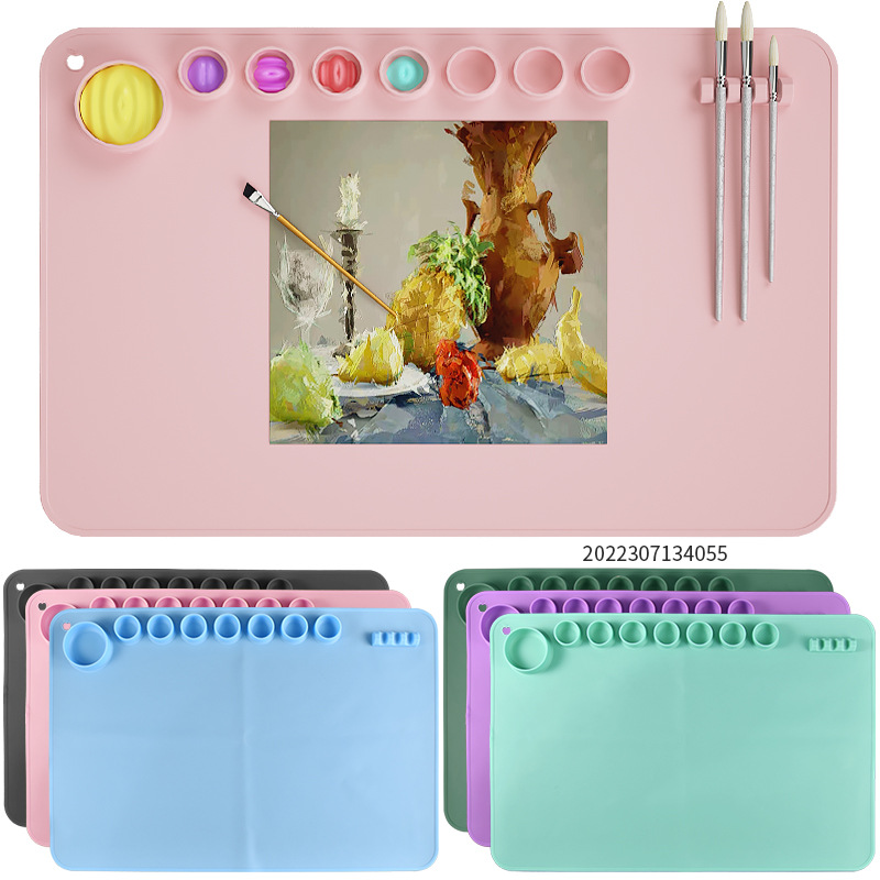Silicone Oil Painting Pads Children's Diy Clay Tools Art Pads Doodling Board Pads
