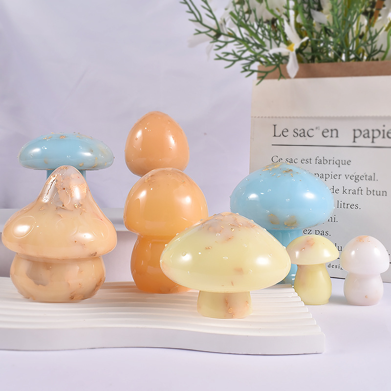 Crystal Drip Diy Silicone Molds Three-Dimensional Mushroom Ornaments Handmade Garden Art Millwork