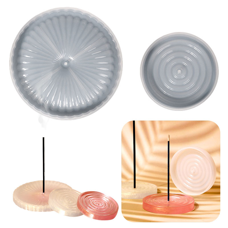 DIY Insert Incense Plate Drip Rubber Mold Plate Incense Aroma Dish Silicone Mold