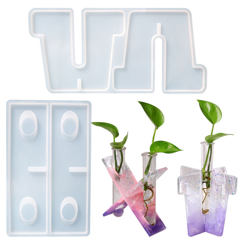 DIY Hydroponic Test Tube Vase Silicone Mold Epoxy Resin Crystal Drip Rubber Mold