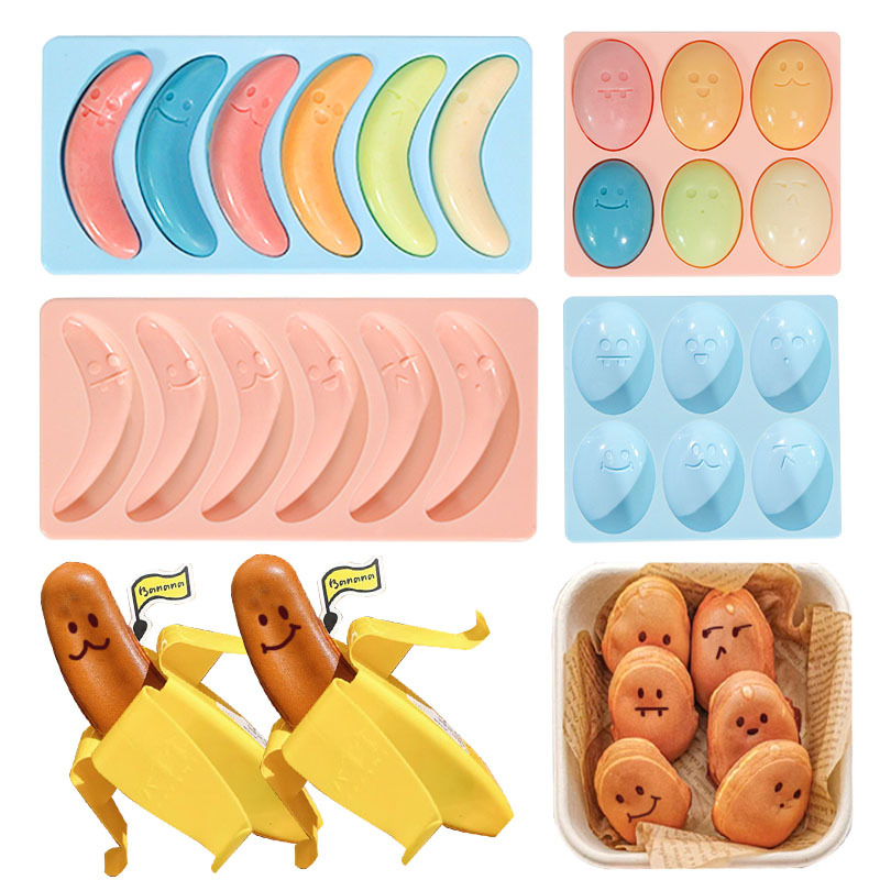 DIY Net Red Smiley Face Egg Boy Banana Burn Baking Mold Sausage Steam Cake Baby Complementary Food Mold