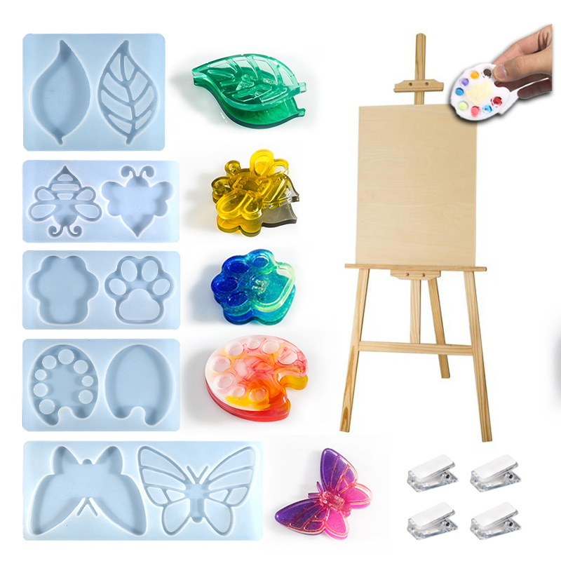 DIY Drip Rubber Mold Pigment Palette Sketching Drawing Board Clip Silicone Mold