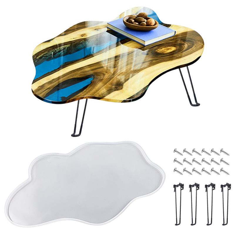 Epoxy Resin Mold Heterogeneous Irregular Large Tableware Board Coffee Table Tray Flat River Table Silicone Mold