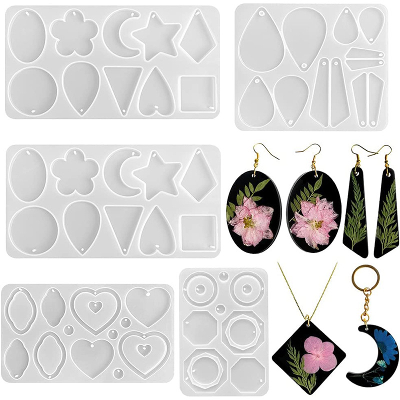 Epoxy Resin Crystal Drip Rubber a Variety Of Earrings Jewelry Pendant Earrings Pendant Silicone Mold