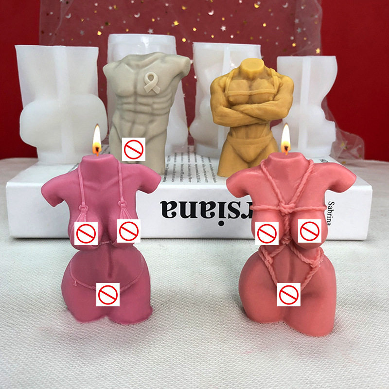 New Bundle Woman Body Candle Silicone Mold Diy Portrait Aromatherapy Plaster Resin Ornaments Mold