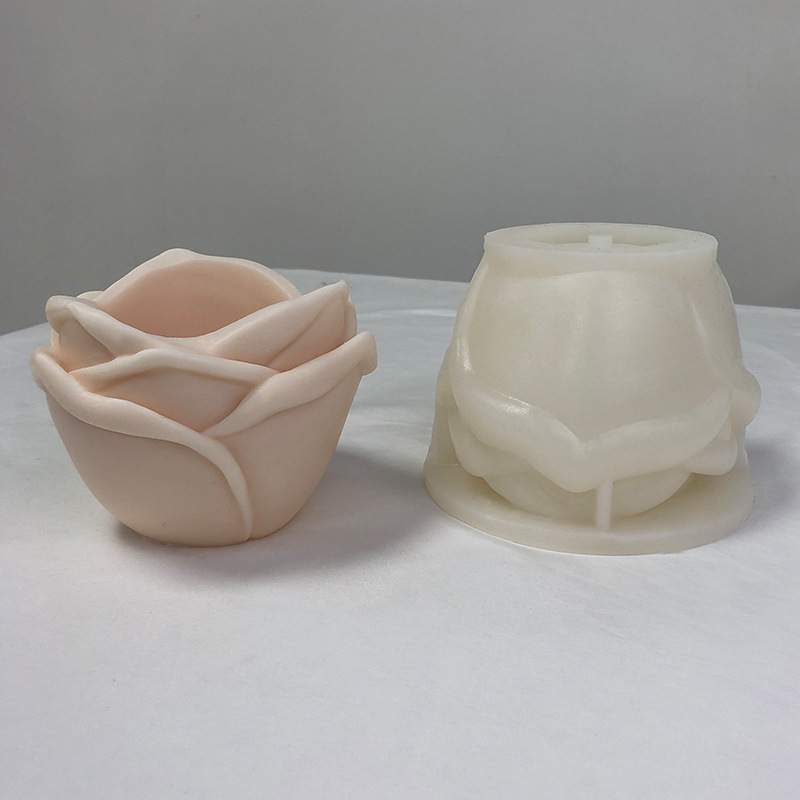 Succulent Plaster Cement Rose Flower Pot Silicone Mold Diy Potting Drip Glue Mixed Clay Rose Flower Pot Mold