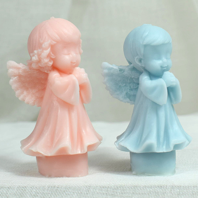 Angel Boy Aromatherapy Plaster Mold Diy Angel Girl Aromatherapy Candle Diffuser Stone Silicone Mold