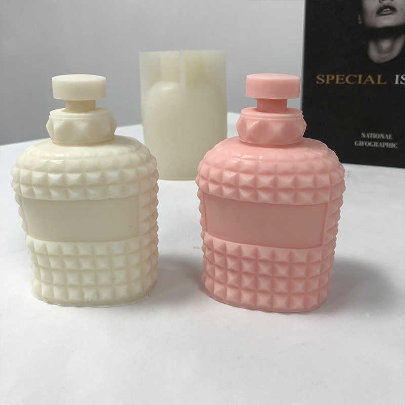 Perfume Bottle Candle Silicone Mold Pineapple Perfume Bottle Drip Mold Aroma Plaster Resin Cosmetic Ornaments