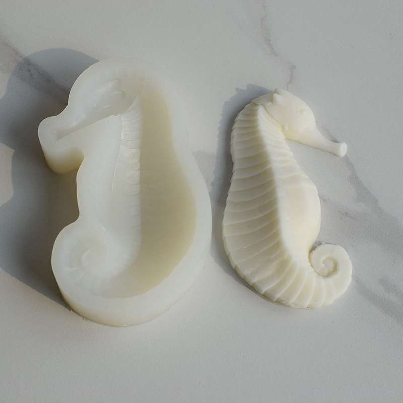 Ins Seahorse Ice Cream Mold Silicone Ice Cream Ice Cream Seahorse Mold Diy Aroma Plaster Drip Ornament Mold