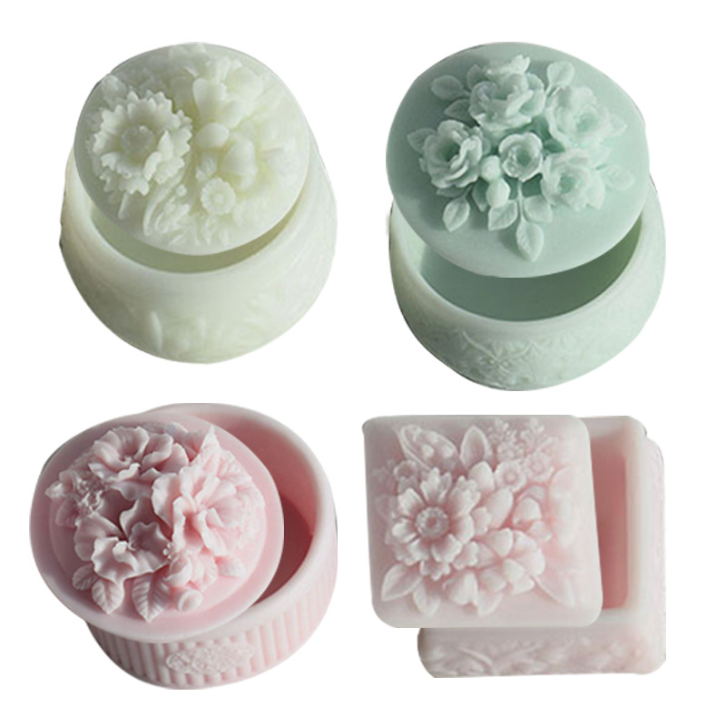 Swaying Plaster Bottle Mold Diy Flower Scented Candle Rose Vase Diffuser Stone Car Ornament Silicone Mold