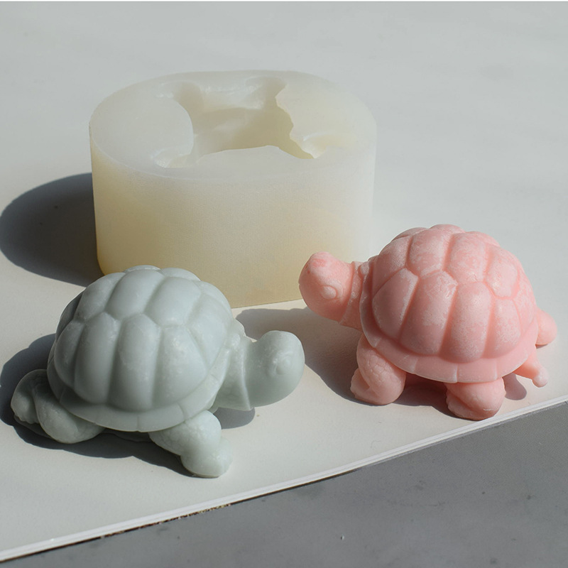 Turtle Sea Turtle Scented Candle Silicone Mold Diy Drip Gel Turtle Animal Flip Sugar Mousse Cake Baking Mold
