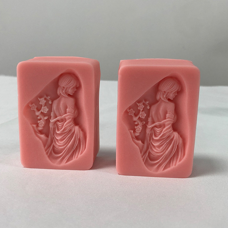Stereoscopic Bath Girl Mermaid Scented Candle Plaster Ornament Silicone Mold Diy Handmade Soap Mold