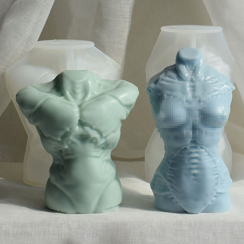 Mutant Human Plaster Aliens Scented Candle Diffuser Stone Ornaments Diy Human Candle Silicone Mold