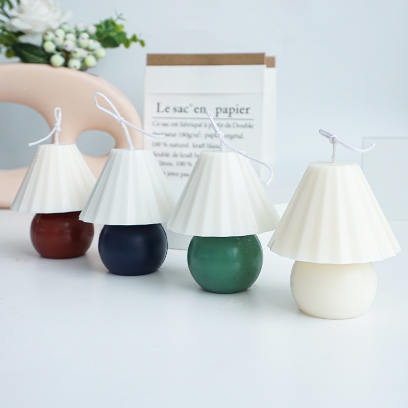 Small Table Lamp Candle Plastic Mold Diy Homemade Small Table Lamp Pleated Lamp Scented Candle Mold Acrylic